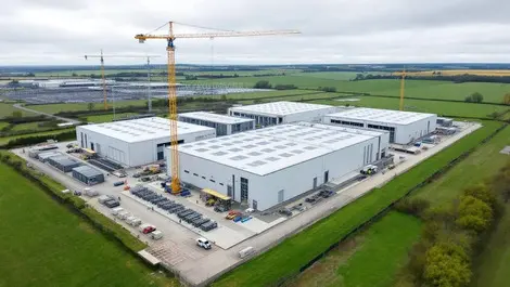 Aerial irish data center campus construction dundalk infra growth