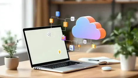 Isometric office laptop pricing contracts workflows cloud automation