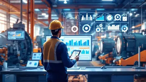 Ai maintenance control room technician tablet industrial dashboards