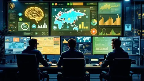 Nighttime soc analysts ai network maps nvidia green crowdstrike red