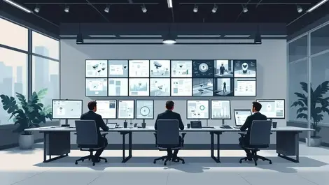 Modern security operations room copenhagen analytics video access control